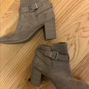 Brand new never worn Gray Bootie Heels